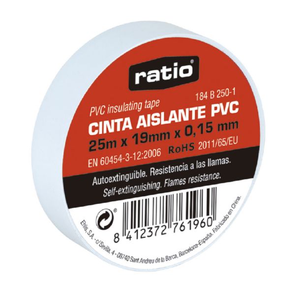 Cinta aislante PVC.