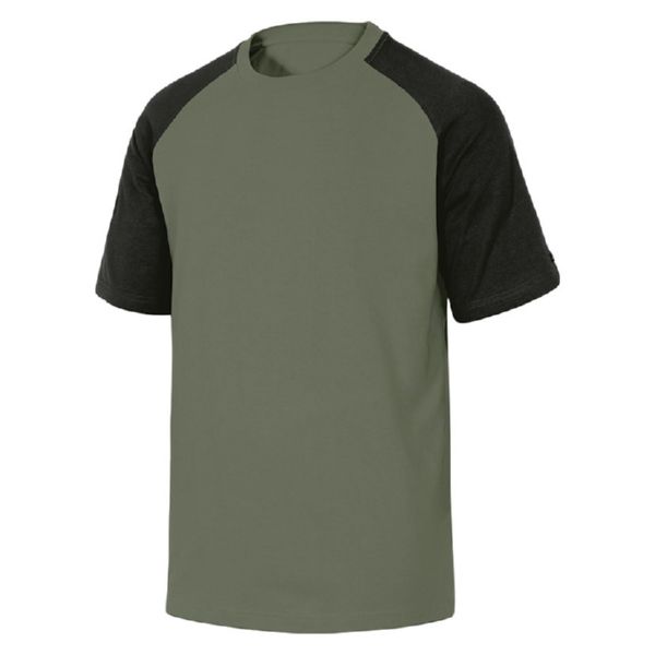 CAMISETA ALGODON VERDE/NEGRO T/M